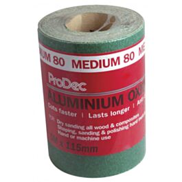ProDec Sandpaper Aluminium Oxide Green 115mm x 5mtr 80G